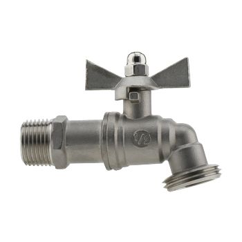 Stainless Steel Hose Bibb MGH x Male Pipe Thread (MPT)